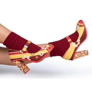 Hot Chocolate Design Mary Jane Heels Floral Retro Platform Pumps Women EU41 /11